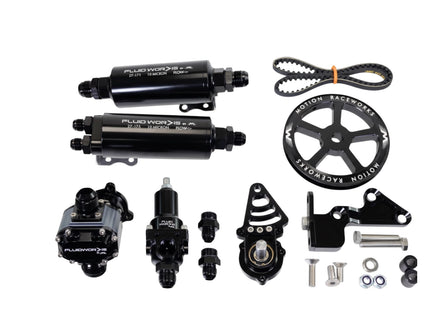 Fluidworks LS Fbody Spacing / Pass Side Mechanical Fuel System Kit w/ 6, 9 or 12gpm pump - Motion Raceworks