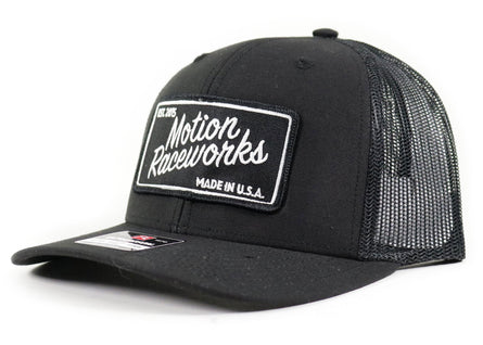 Motion Heritage Hat Black/Black Snapback - Motion Raceworks