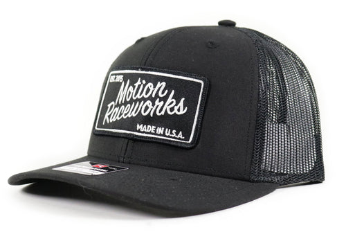 Motion Heritage Hat Black/Black Snapback - Motion Raceworks
