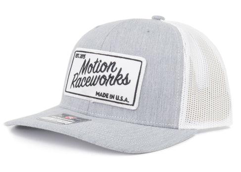 Motion Heritage Hat Light Gray/White Snapback - Motion Raceworks
