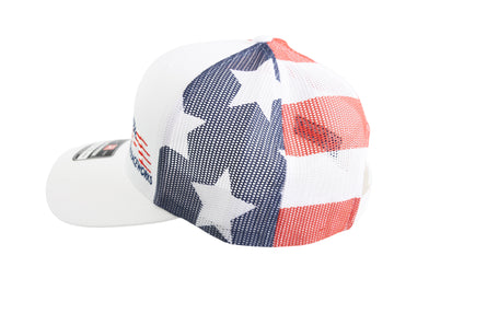 White Stars and Stripes Hat