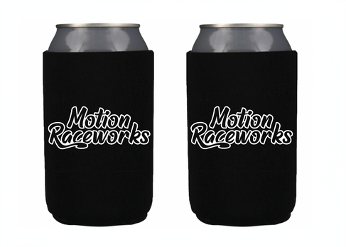 Black Motion Logo Retro Koozie - Motion Raceworks