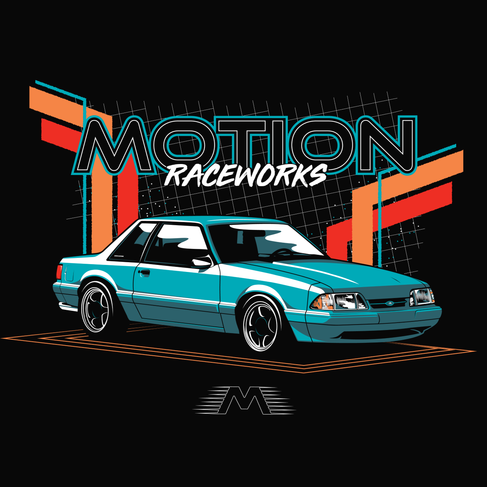 80s Retro Fox Body Shirt (District Material) - Motion Raceworks