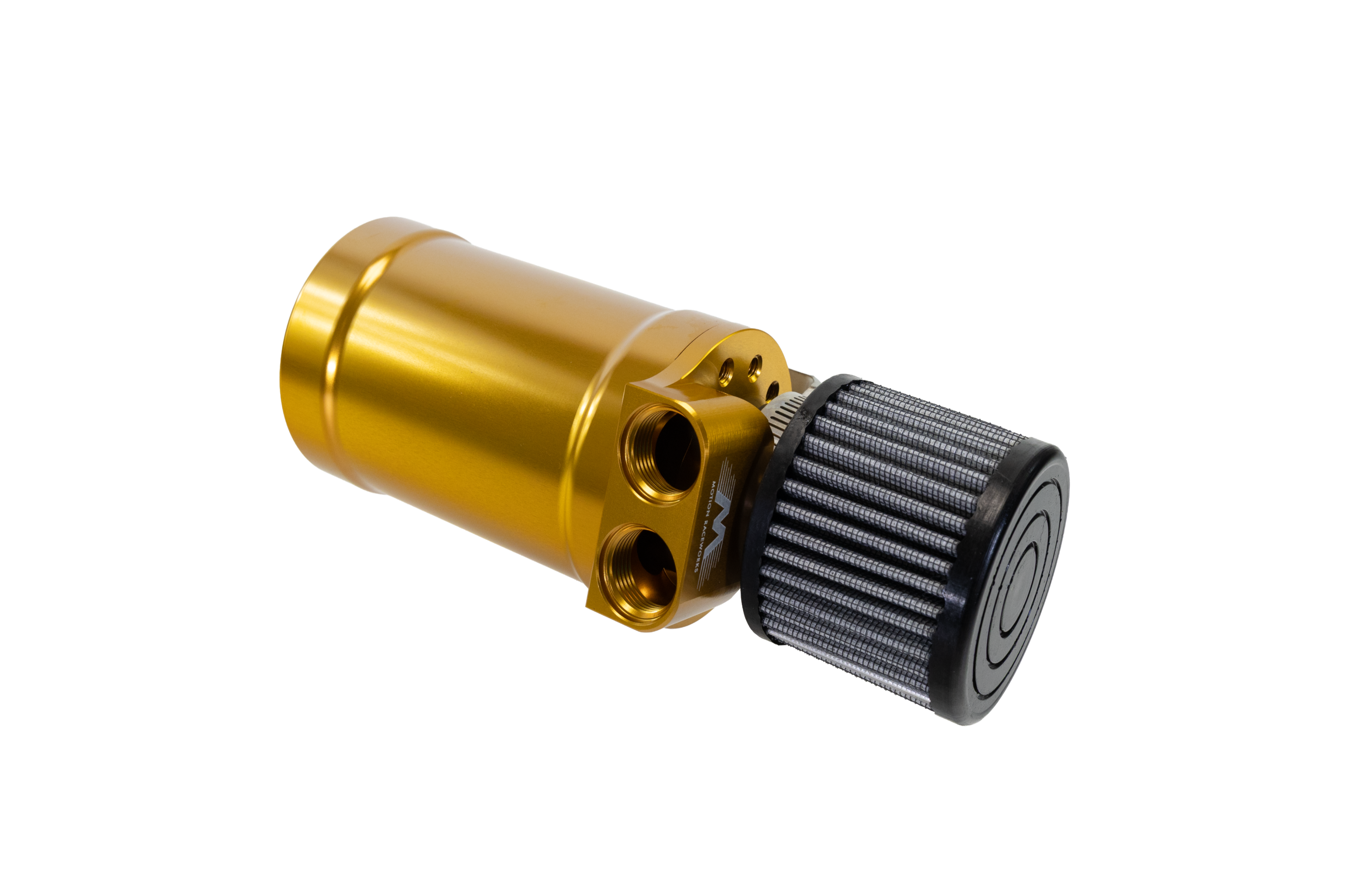 Motion Raceworks Top Loader Billet Oil Catch Can Gold Anodized ( Dual