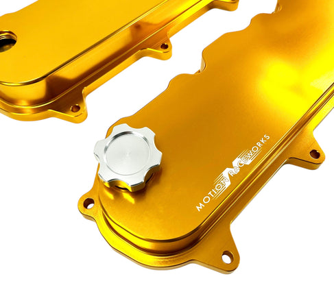 Motion Billet Gen V LT Valve Covers (Gold Anodized Finish) 11-120GLD - Motion Raceworks