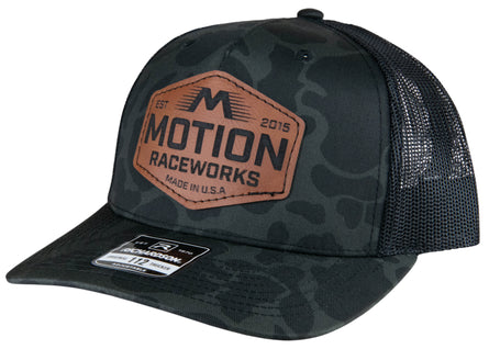 Black Duck Camo Leather Patch Hat: Limited Edition! - Motion Raceworks
