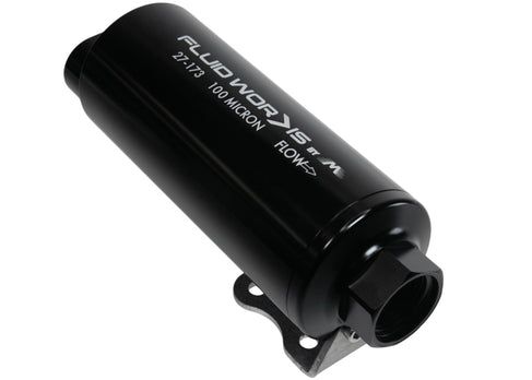 Fluidworks Dual Inlet 12GPM Pre Fuel Filter w/ Mount (100 Micron) - Motion Raceworks