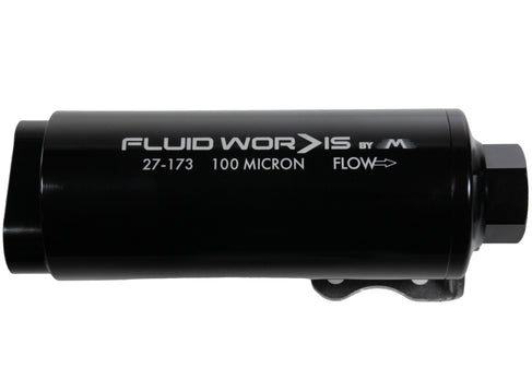Fluidworks Dual Inlet 12GPM Pre Fuel Filter w/ Mount (100 Micron) - Motion Raceworks