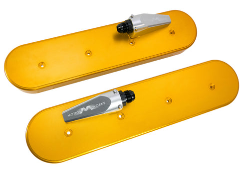 LS Race Gold Anodized Billet Valve Covers - Motion Raceworks