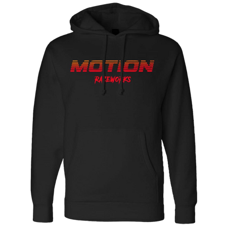 Retro Red Fade Lightweight Hoodie - Motion Raceworks