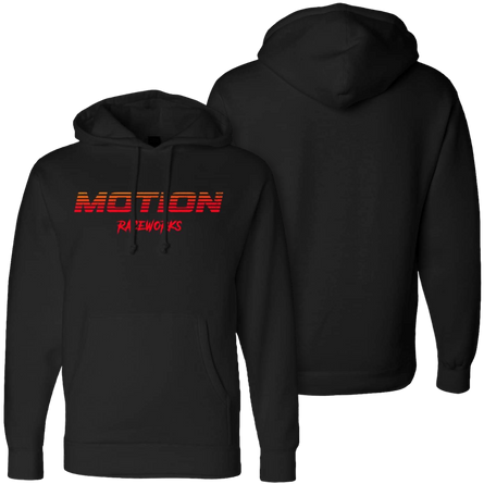 Retro Red Fade Lightweight Hoodie - Motion Raceworks