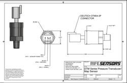 RIFE 100 PSI DTM Series Pressure Sensor Transducer 1/8" NPT-RIFE-Motion Raceworks