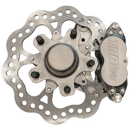 82-92 Chevy Camaro 3rd Gen F-Body Medium Duty F3 Front Drag Brakes (w/ New Aluminum Hub) AJE style spindle - Motion Raceworks