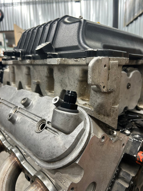 12AN Push in Fitting for Factory GM LS Valve cover grommet - Motion Raceworks