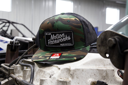Motion Heritage Hat Green Camo Flat Bill Snapback 95-121-Motion Raceworks-Motion Raceworks