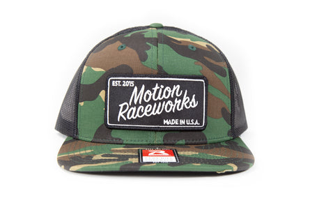 Motion Heritage Hat Green Camo Flat Bill Snapback 95-121-Motion Raceworks-Motion Raceworks