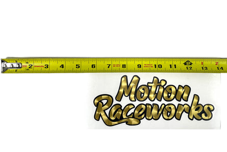 Motion Retro Gold Decal 8” Long - MD-RG8-Motion Raceworks-Motion Raceworks