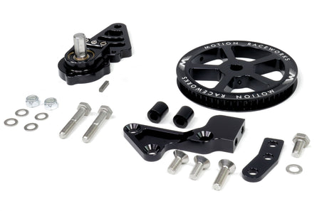 Motion Raceworks Passenger Side Belt Drive LS Mechanical Fuel Pump Bracket Corvette Spacing-Motion Raceworks-Motion Raceworks