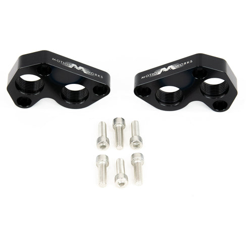 Motion Raceworks Black Anodized LS Remote Mount Water Block Pump Adapters -12AN-Motion Raceworks-Motion Raceworks