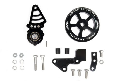 Motion Raceworks Passenger Side Belt Drive LS Mechanical Fuel Pump Bracket F-Body Spacing-Motion Raceworks-Motion Raceworks