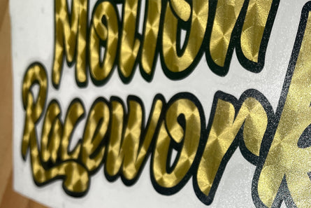 Motion Retro Gold Decal 8” Long - MD-RG8-Motion Raceworks-Motion Raceworks