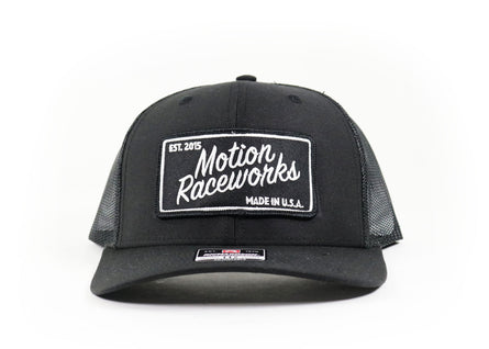 Motion Heritage Hat Black/Black Snapback 95-116-Motion Raceworks-Motion Raceworks