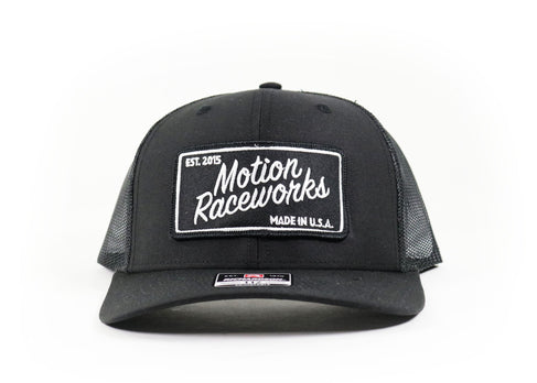 Motion Heritage Hat Black/Black Snapback 95-116-Motion Raceworks-Motion Raceworks