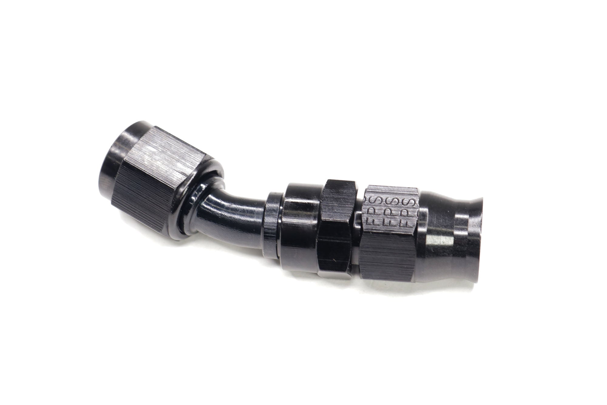 FRAGOLA 199010-BL 90 Degree Low Profile W/Pipe Thread Fit -10AN Hose End Black E