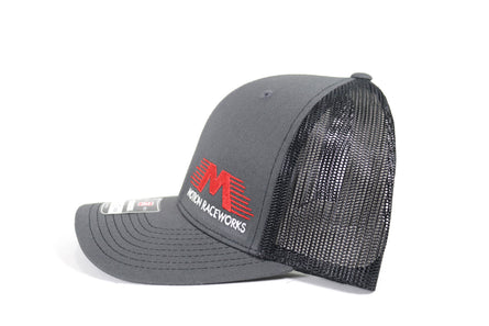 Black/Grey Motion Raceworks Trucker Snapback Hat (Mesh Back) 95-106-Motion Raceworks-Motion Raceworks