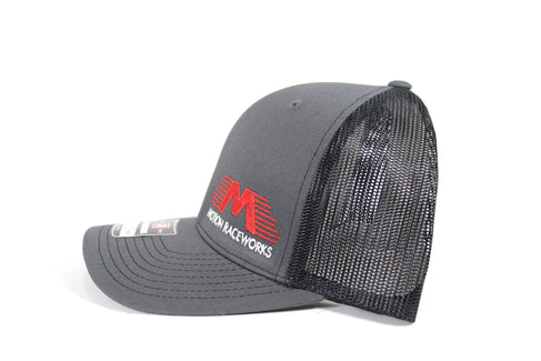 Black/Grey Motion Raceworks Trucker Snapback Hat (Mesh Back) 95-106-Motion Raceworks-Motion Raceworks
