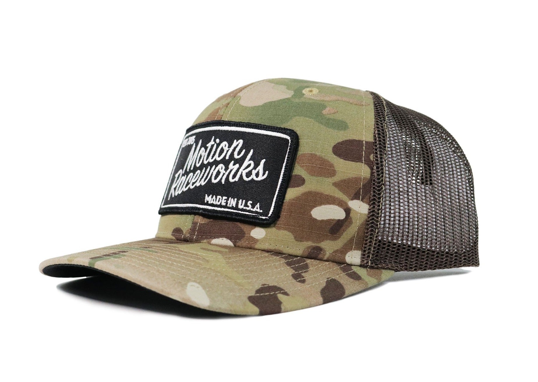 Motion Heritage Hat Camo/Brown Mesh Snapback 95119 Motion Raceworks