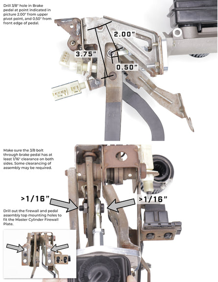 Motion Raceworks 1993-02 Camaro / Firebird 4th Gen F-Body Billet Aluminum Manual Master Cylinder Conversion Kit 20-10014-3-TBM Brakes-Motion Raceworks