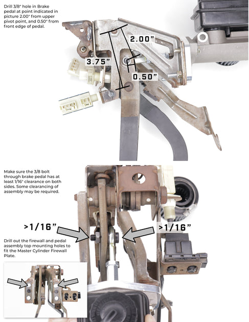 Motion Raceworks 1993-02 Camaro / Firebird 4th Gen F-Body Billet Aluminum Manual Master Cylinder Conversion Kit 20-10014-3-TBM Brakes-Motion Raceworks