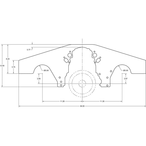 Motion Raceworks LS Motor Plate w/ Header Cutouts LS1 LS2 LS3 LS6 LS7 LSA LS9 LSX-Motion Raceworks-Motion Raceworks