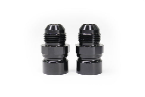 Billet Burn Down Breather Quick Release Fittings Black Anodized (Pair) 32-130BLK-Motion Raceworks-Motion Raceworks