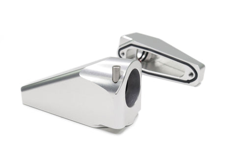 Billet Burn Down Breather Quick Release Fittings Clear Anodized (Pair) 32-130-Motion Raceworks-Motion Raceworks