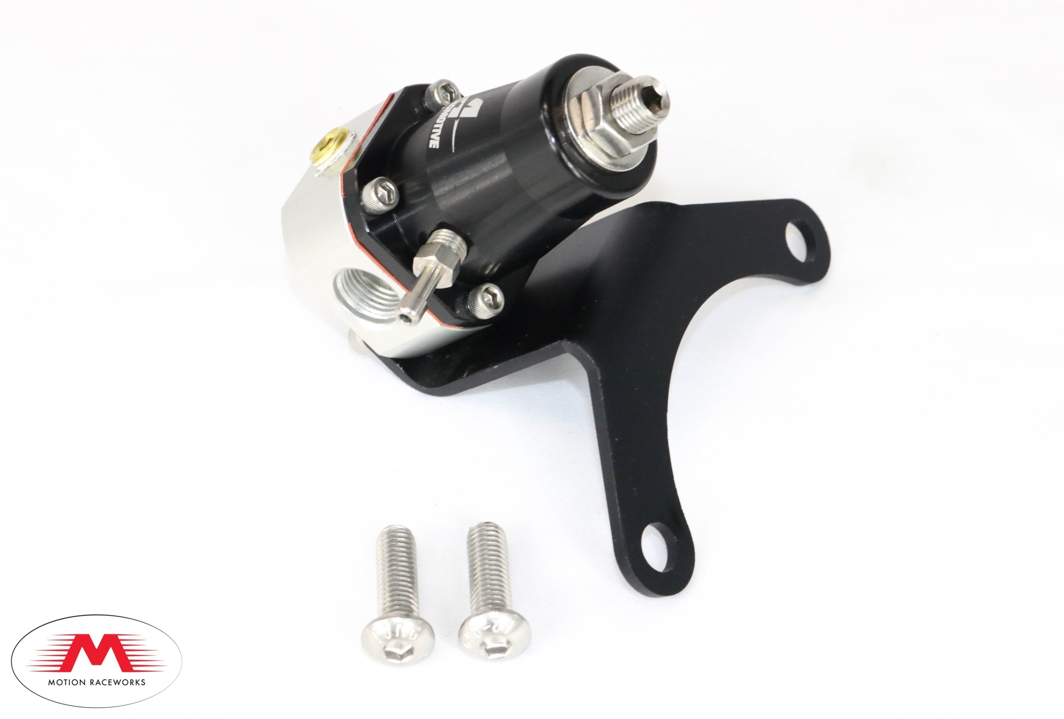 Fuel Pressure Regulator Mounting Brackets tagged "Motion Raceworks