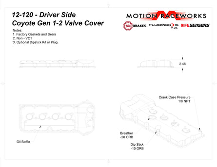 Motion Raceworks Billet Coyote Valve Covers - Motion Raceworks