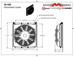 4L80E Trans Cooler Kit w/ Fan & Fragola 20 ft Line / Fittings