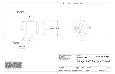 Fluidworks Procharger Mount Single Stage Belt Drive Racing Oil Pump-Fluidworks-Motion Raceworks