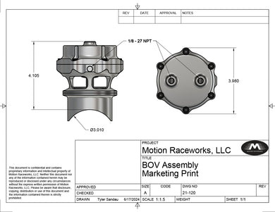 Motion Raceworks 60mm ICON Series Blow Off Valve BOV-Motion Raceworks-Motion Raceworks