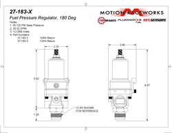 Fluidworks 21-32 GPM Fuel Pressure Regulator 180 Degree