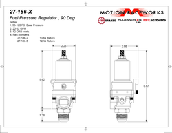 Fluidworks 21-32 GPM Fuel Pressure Regulator 90 Degree