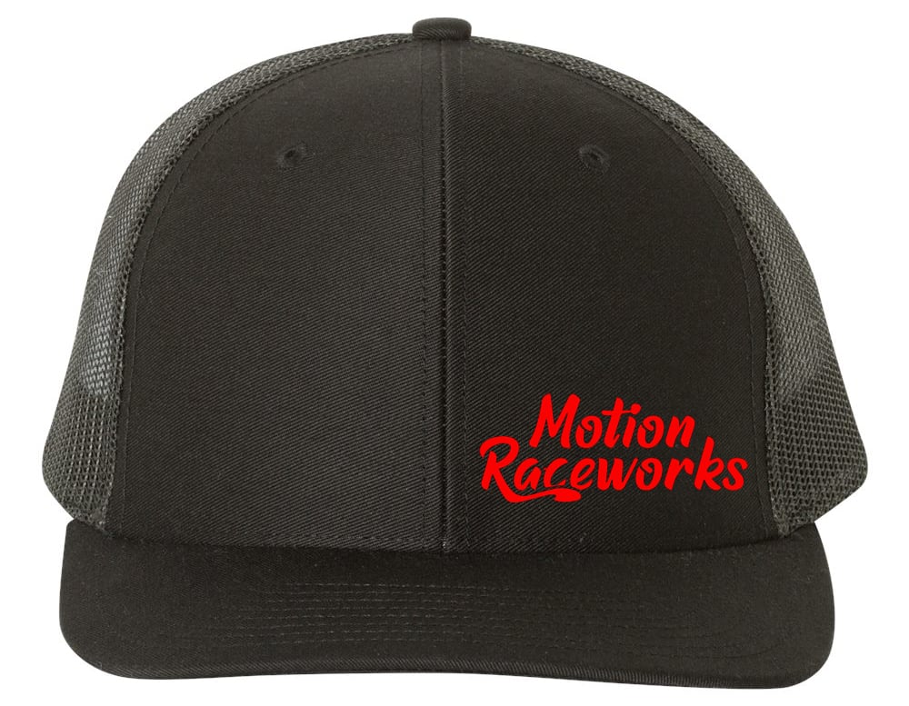 Black & Red Retro Snapback Hat – Motion Raceworks