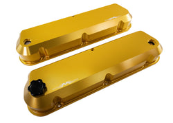 Motion Raceworks Gold Anodized Billet SBF Valve Covers