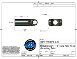 TH400 / 4L80E / GV Overdrive / Super T-10 Slip Yoke 1350 32 Spline Extreme Duty 4340