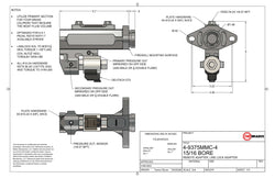 TBM Modular Billet Master Cylinder 1.032" Bore (Remote Top)
