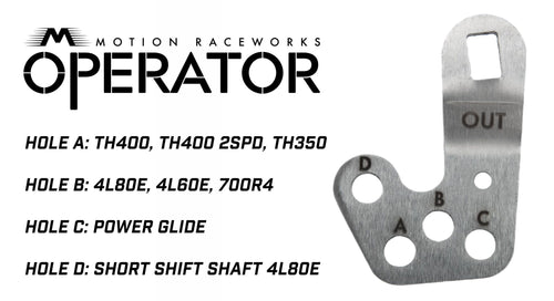 Operator Series New Bent Transmission Gear Selector Bracket 16-11044-Motion Raceworks-Motion Raceworks