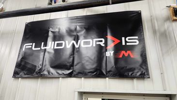Fluidworks Shop Banner 3'x6'-Motion Raceworks-Motion Raceworks