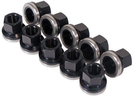 5/8-18 Aluminum Bearing Washer Lug Nut 3/8" Grip 10pk